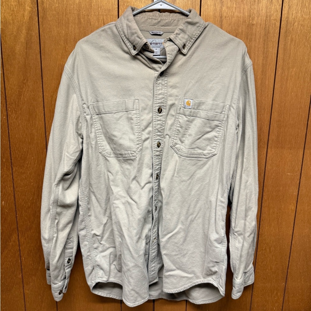 Carhartt Light Flannel Shirt Beige Medium